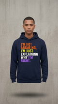 Asphalt Navy Sarcastic Slogan Hoodie